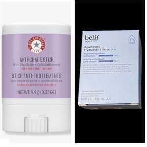 First Aid Beauty Anti-Chafe Stick and Belif Aqua Bomb Hyalucid 11% Serum Bundle